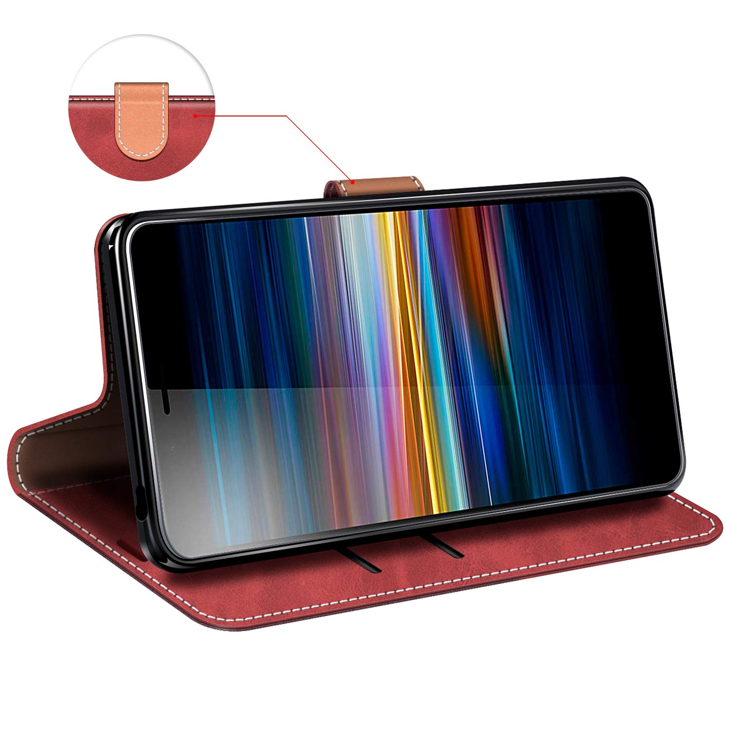 CUSTODIA S-POCKET BOOK ORIZZONTALE SILICONE FLIP CASE PER SONY XPERIA X PERFORMANCE GOLD