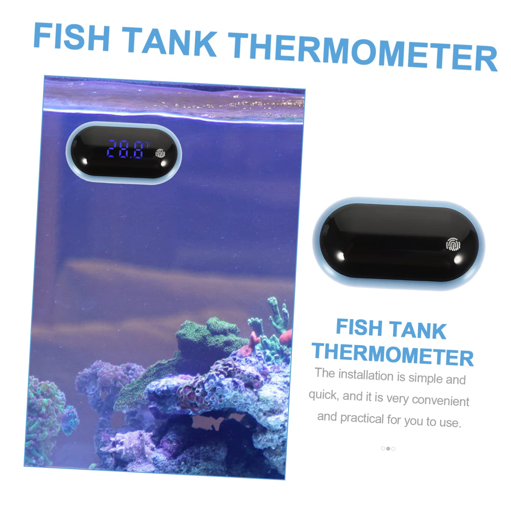 Sosoport 3stücke Professionelles Aquariumthermometer Mit Großem -display Tragbar Und Hochpräzise Für Aquarien Und Teiche Einfache Handhabung Energiesparend Und Langlebig