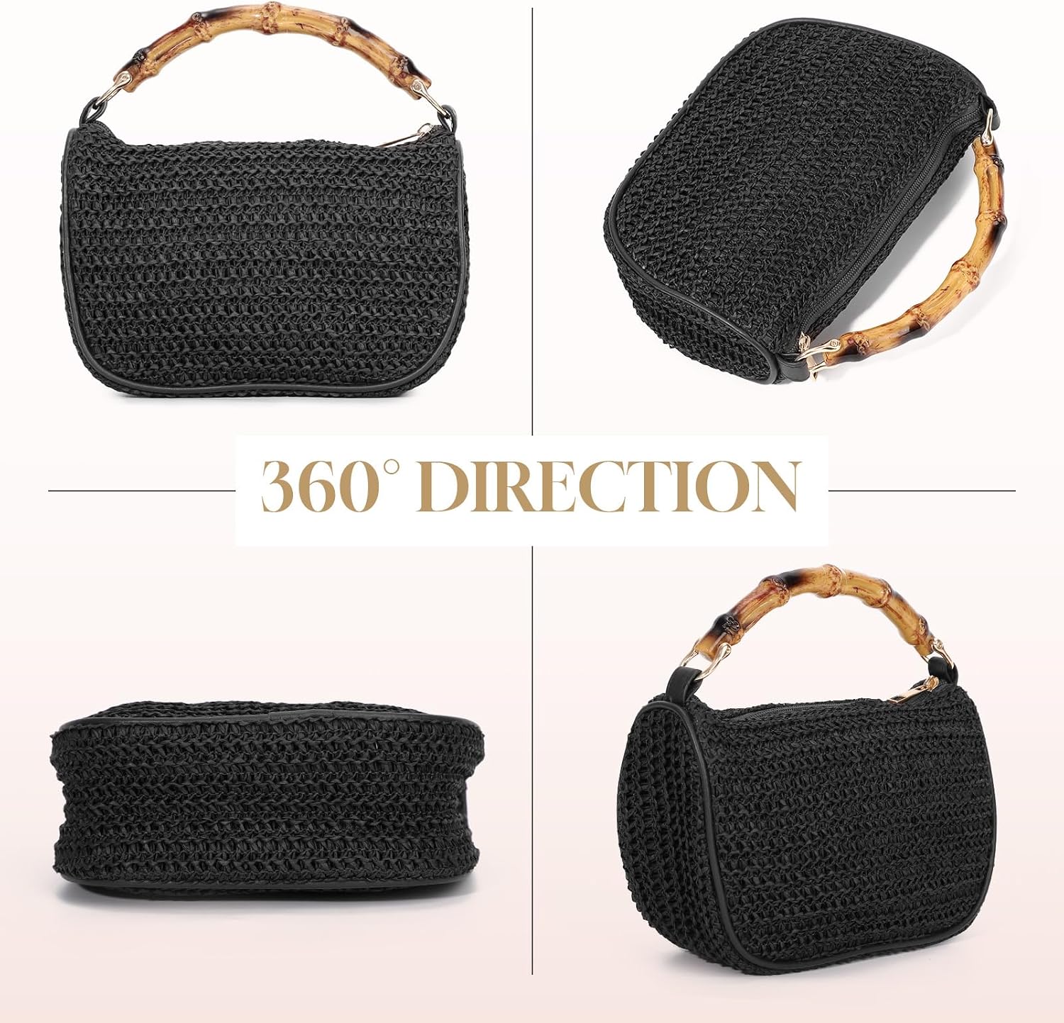 GOKTOW Straw Clutch Purses for Women Small Summer Handbag Woven Beach Hobo Tote Bags Vacation Crossbody Bag 2026