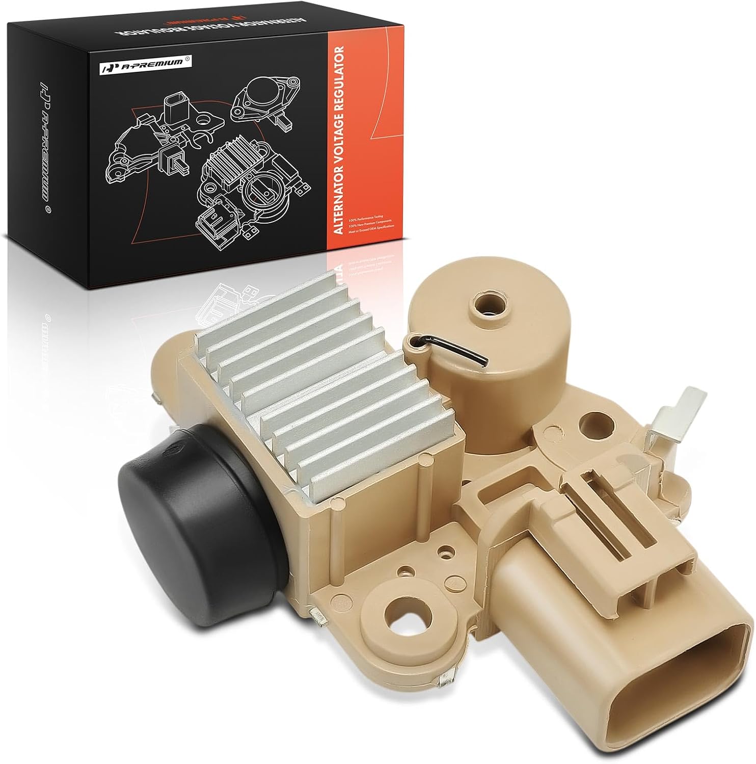 A-Premium Alternator Voltage Regulator Compatible with Kia Rio 2001-2002 1.5L, Rio 2003-2005 1.6L, Sephia 1998-2001 1.8L, Spectra 2000-2004 1.8L, 14V A-Circuit 14.5 Vset