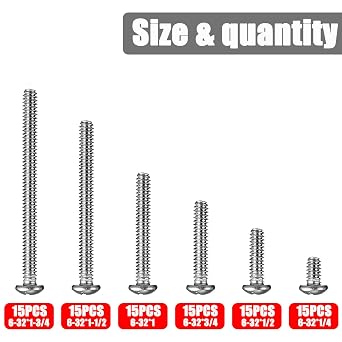195 Pieces Electrical Outlet Extender Kit 105 Pieces Outlet Screw Spacers and 90 Pieces 6-32 Thread Flat Head Device Mounting Screws for Household and Industrial Electricity
