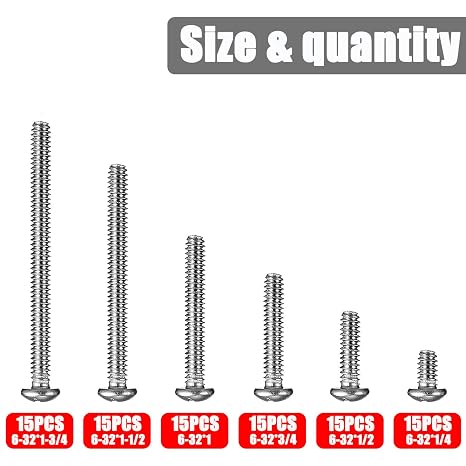 195 Pieces Electrical Outlet Extender Kit 105 Pieces Outlet Screw Spacers and 90 Pieces 6-32 Thread Flat Head Device Mounting Screws for Household and Industrial Electricity