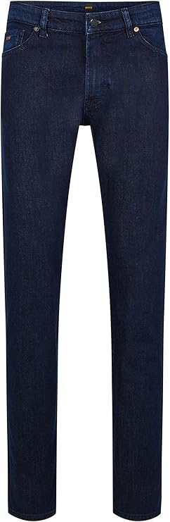 BOSS Herren Jeans Maine - Blaue Regular-Fit Denim Hose