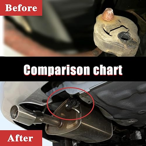 Miniatura 4 de Aislador de goma para suspensión de escape, aislamiento de goma, montaje de buje de 2 agujeros, aislante de escape universal, amortiguador de alta