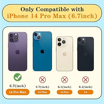 iPhone 14 Pro Max ケース iPhone 14 Pro Max Phantom Wallet Case in Purple with Screen