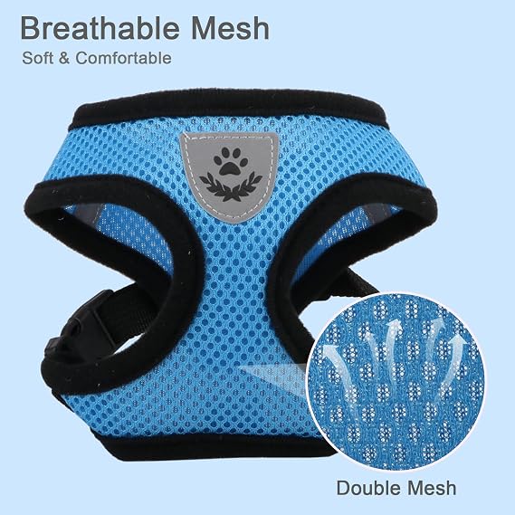 Hypeety Dog Vest Harness No-Pull Reflective Step-in Air Mesh Vest, Blue, S