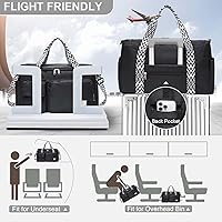 Vista 301 de Pequeña bolsa de gimnasio para mujer, bolsa de viaje con compartimento para zapatos