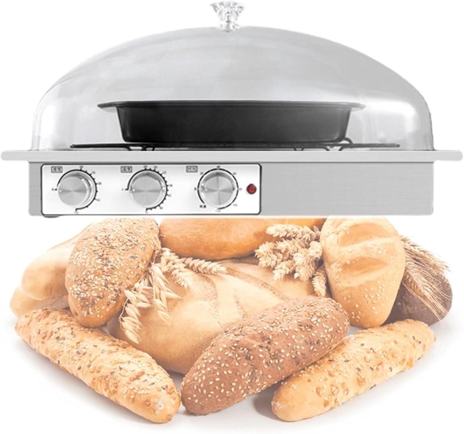 Transparent Bread Fermentation Box, with Shelf proofing Box, Independent knob Control, Low Temperature Heating, can Make Bread, Yogurt, natto(110v,01)