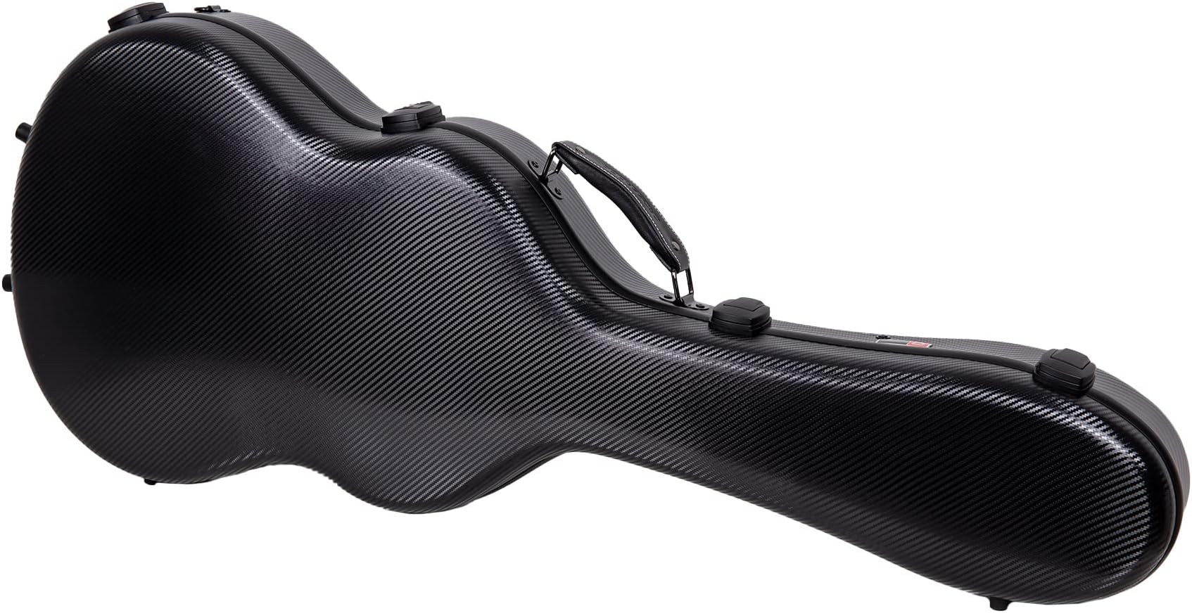 Crossrock Poly Carbon Classical Guitar Flight Case | Anti-Scratch 4/4 Hardshell with TSA Lock, Backpack Straps, Velvet Interior-Black (CRF4000CBK)