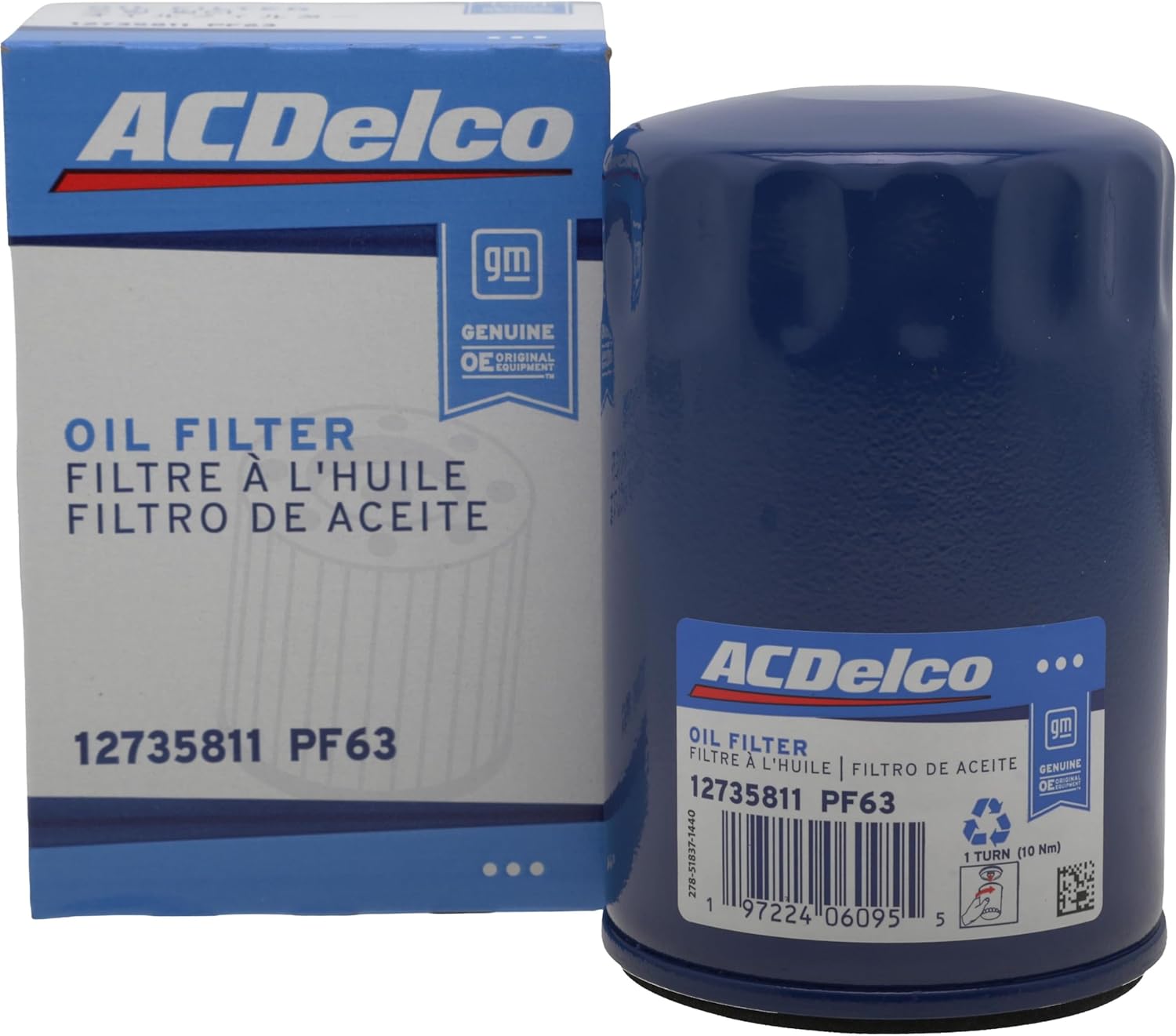 ACDelco GM Original Equipment PF63 (12735811) Engine Oil Filter 1 Pack