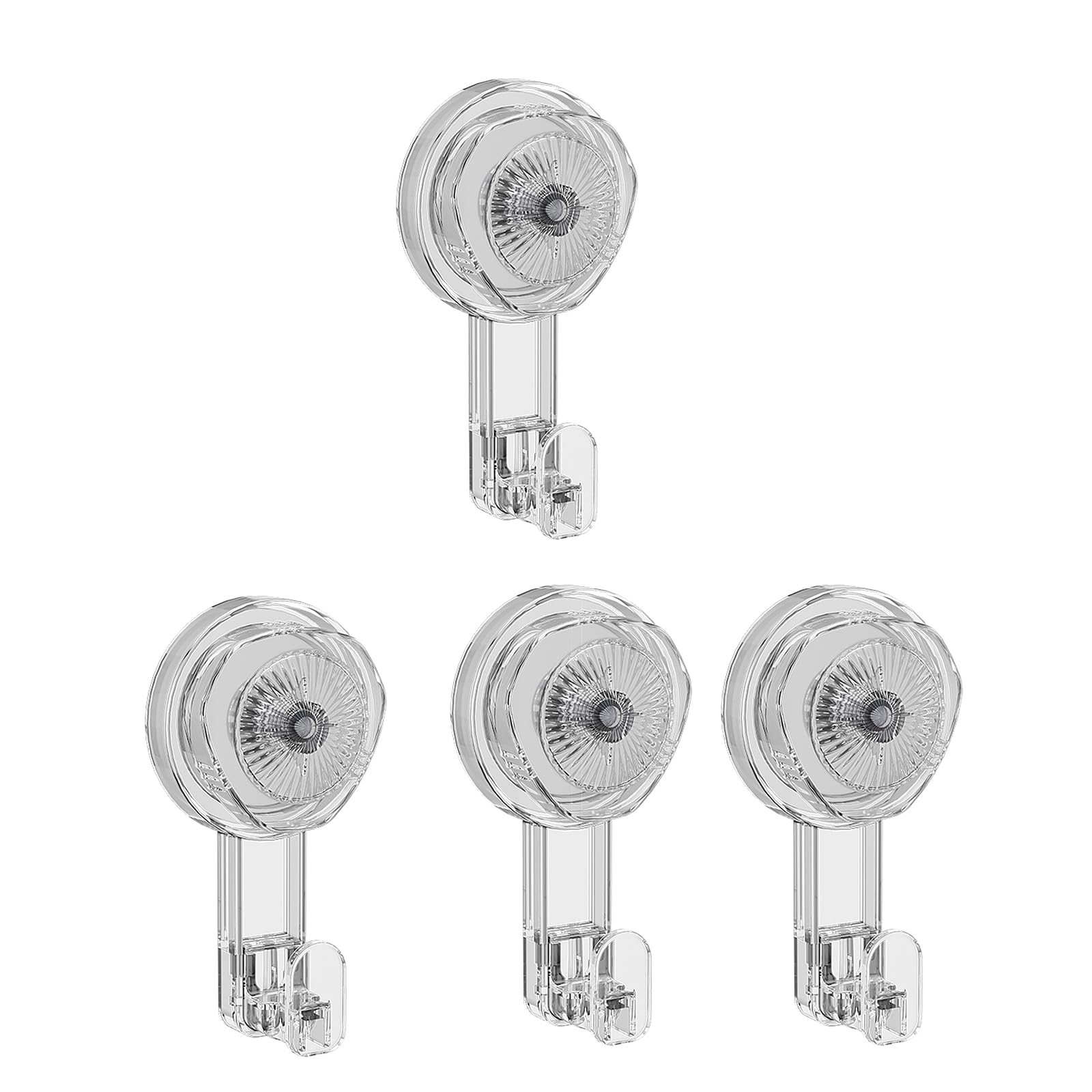Msioytog of 4 Multipurpose Suction Cup Hook Easy Installs Hook Multifunction Suction Simple Styles for Towels & Clothing Waterproof Set