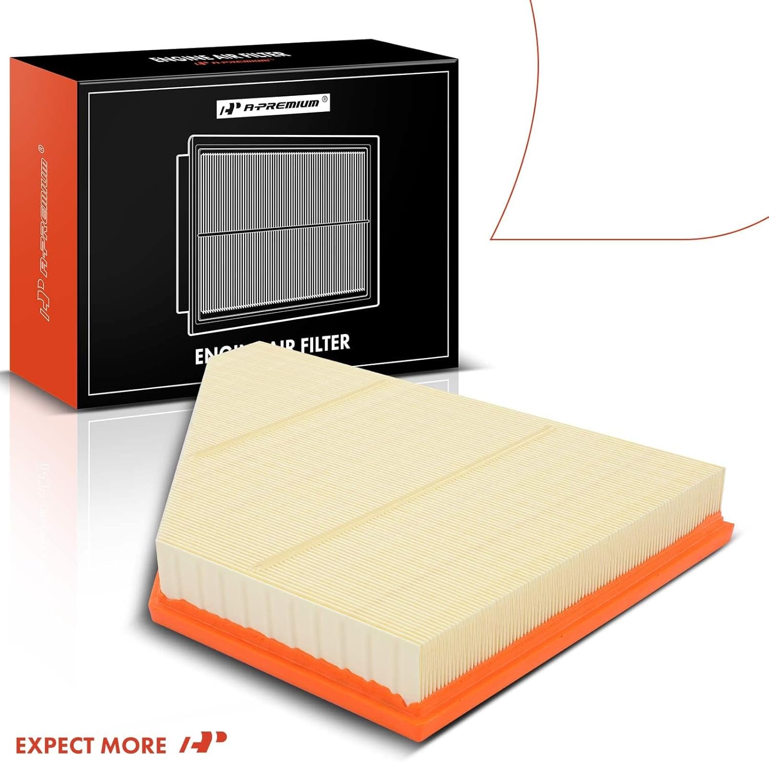A-Premium Front Engine Air Filter Compatible with Buick Enclave 2018-2023 & Cadillac XT5, XT6 & Chevrolet Blazer, Traverse & GMC Acadia, 2.0L 2.5L 3.6L, Flexible Panel, Replace# 23321606