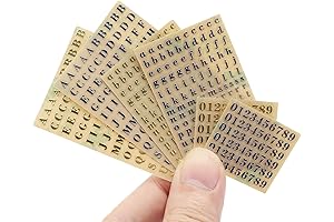 6 Sheet Mini Alphabet/Number Stickers 3mm