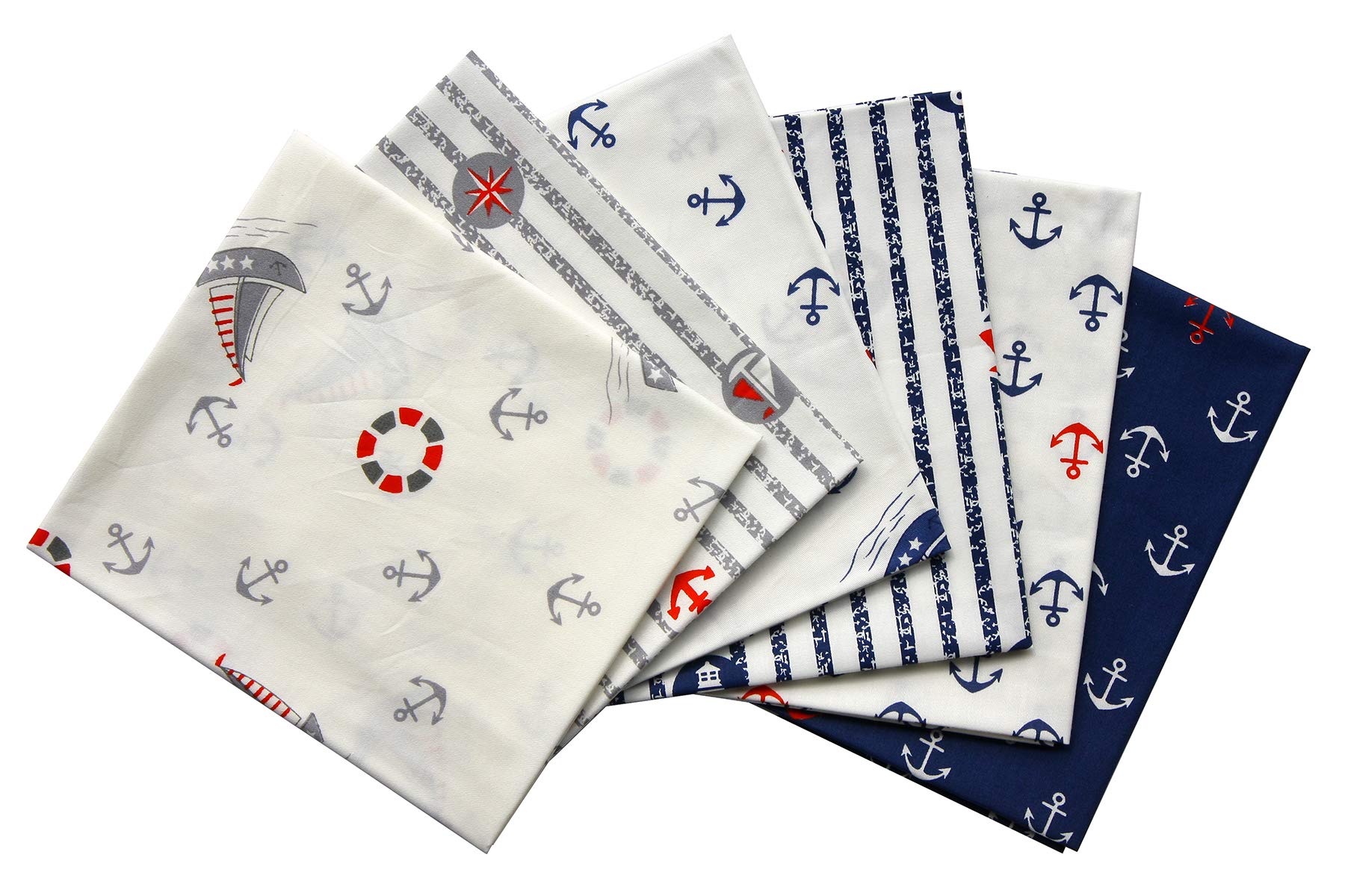 iEFUN 6PCS 20" x 22", 100% Cotton Fat Quarters Fabric Bundles, Quilting Fabric for Sewing Crafting (Multi-Colored D)