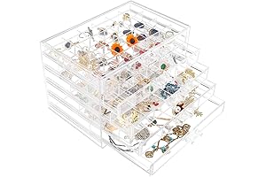 Ptaedex Jewelry Organizer Box: A Clear Acrylic Haven for Your Precious Jewels