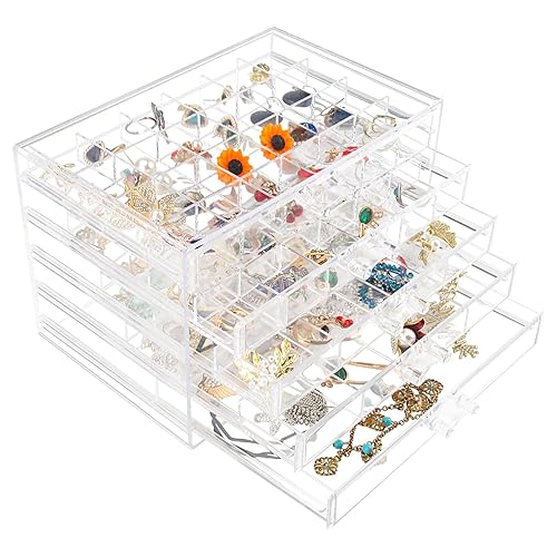 Jewelry Organizer Box, Acrylic Jewelry Holder Clear Jewelry Storage with