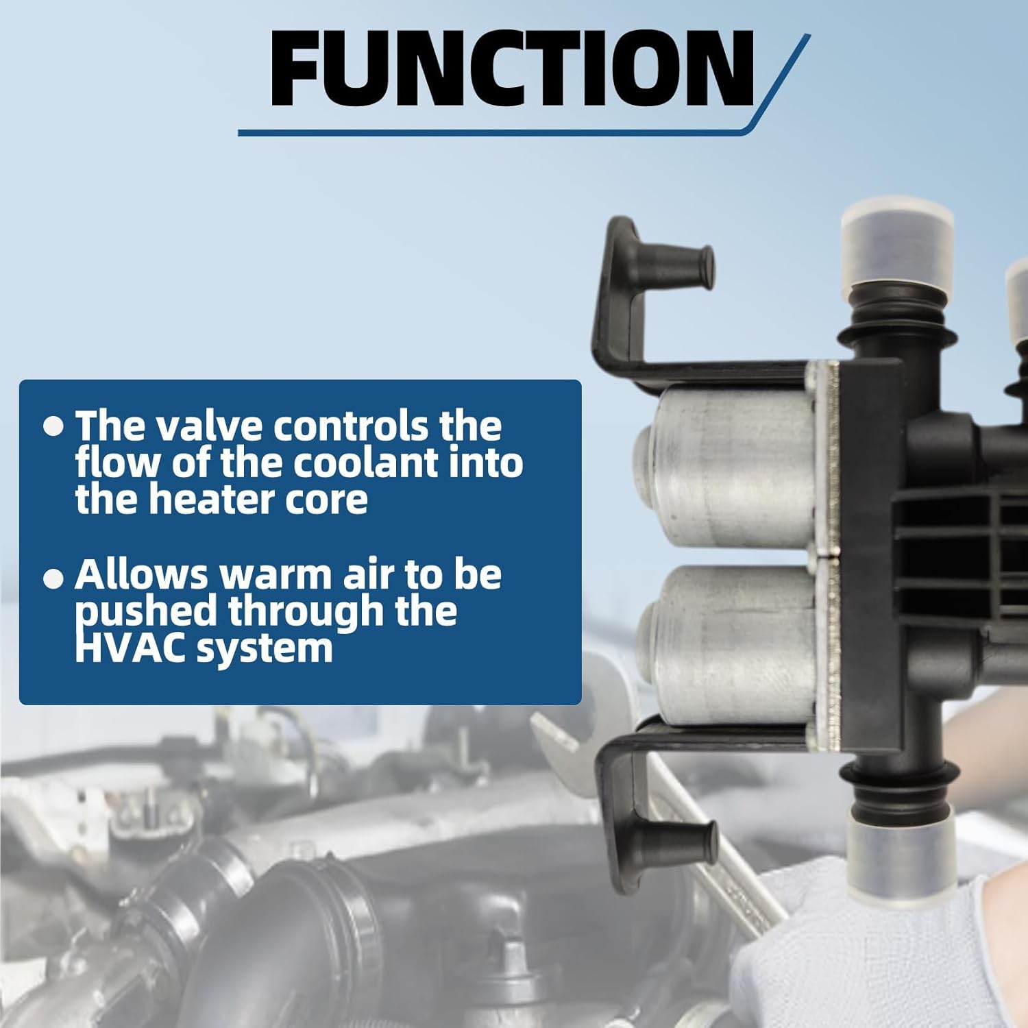 Heater Control Valve Compatible with 1997-2010 B-M-W X5 525i 528i 528xi 530xi 535i 535xi 545i 650i 745i 750i 760i Alpina M5 M6 2.5L 3.0L 4.4L 4.8L 5.0L 6.0L Replaces 64116906652