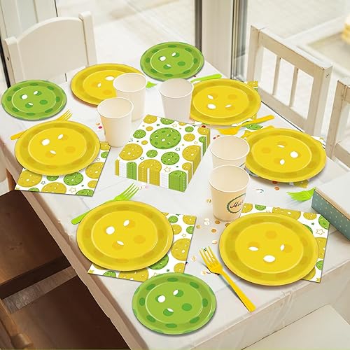 Miniatura 166 de 96 piezas de suministros de fiesta de cumpleaños florales de cumpleaños, platos de papel, servilletas, flores de oro rosa, decoraciones de fiesta