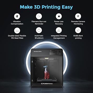 Flashforge Adventurer 5M Pro 3D Printer with Extra 1KG HS PLA Rainbow Candy Filament