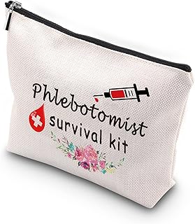 Phlebotomist Survival Kit Phlebotomy Graduation Gift for Technician Hematologist Medical Technologist Zipper Pouch Makeup Bag (Phlebotomist Survival)