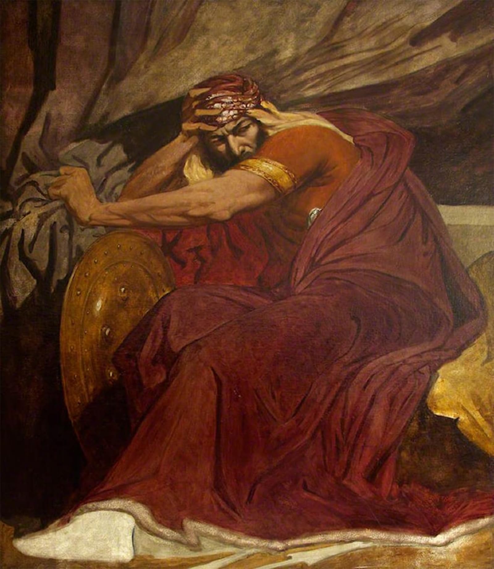 ARTXLXXBN Famous Print Painting Colorful Art Print the Remorse of Saul by Christopher Williams Canvas Art Decorations for Home Decor 60x90cm