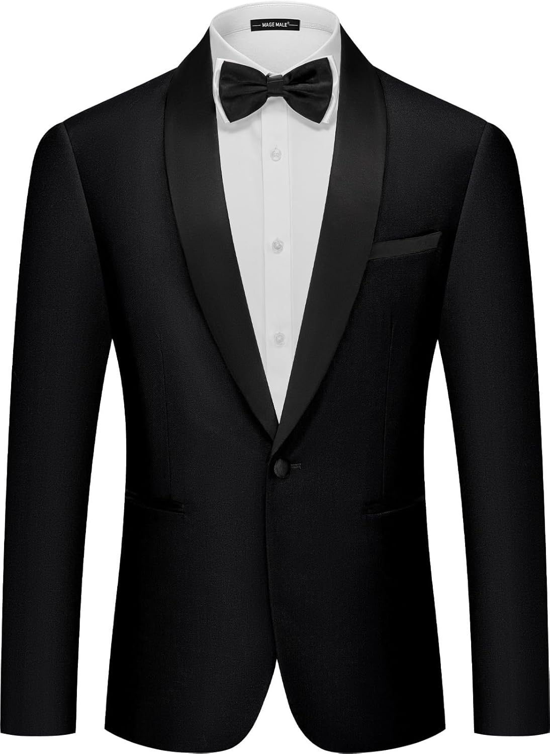 MAGE MALE Mens Tuxedo Jacket Shawl Lapel Suit Jacket Slim Fit Blazer Jacket for Dinner,Prom,Wedding