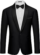 MAGE MALE Mens Tuxedo Jacket Shawl Lapel Suit Jacket Slim Fit Blazer Jacket for Dinner,Prom,Wedding