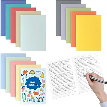 Oucaru 16 Pack Lined Notebook Journals Bulk, A5 College Ruled Notebooks