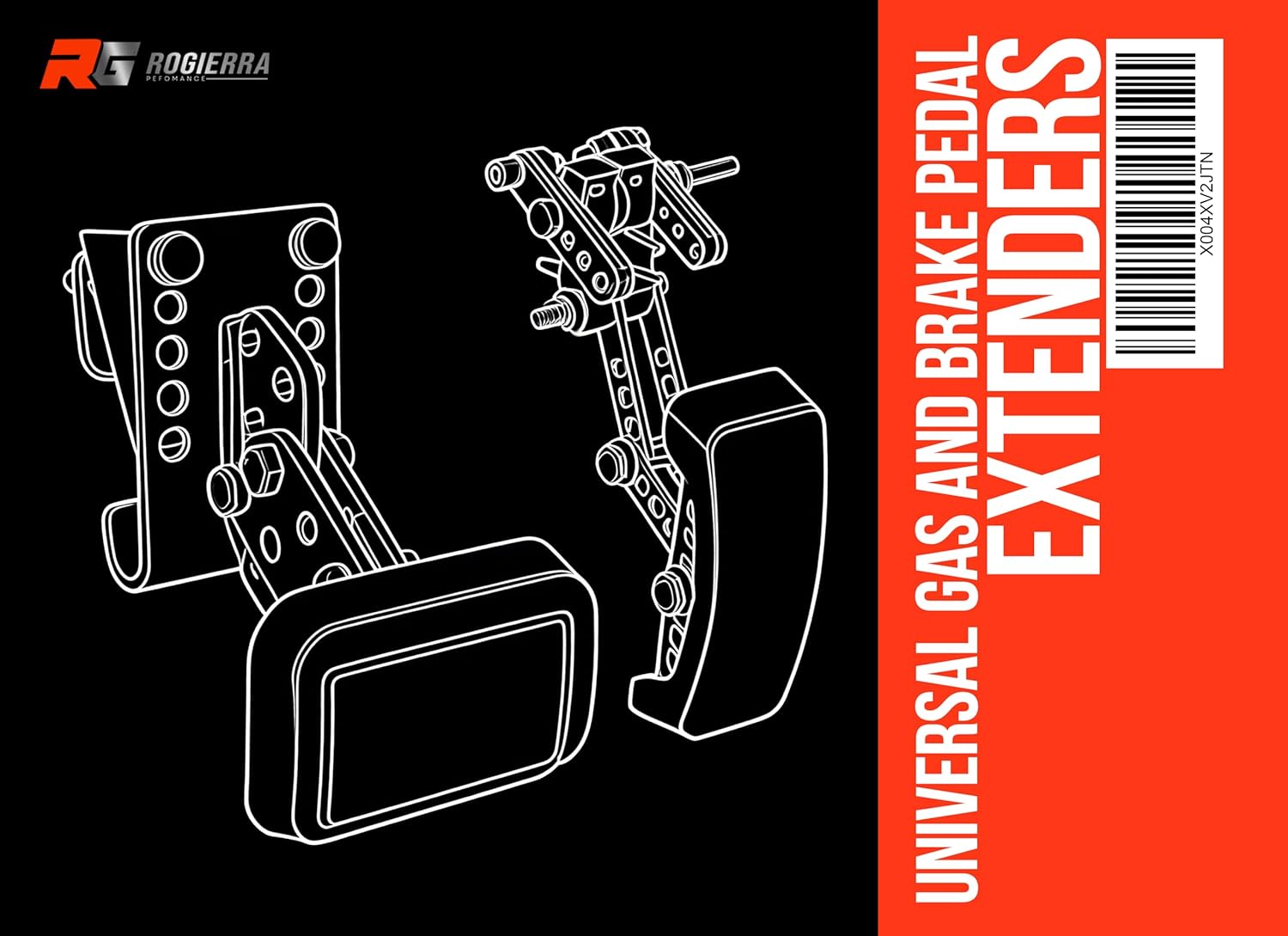 Universal Gas and Brake Pedal Extenders for Short Drivers | Adjustable Length & Angle Non-Slip Extensions for Cars, Go Karts, Ride-On Toys | Steel & Rubber Construction, Universal Fit