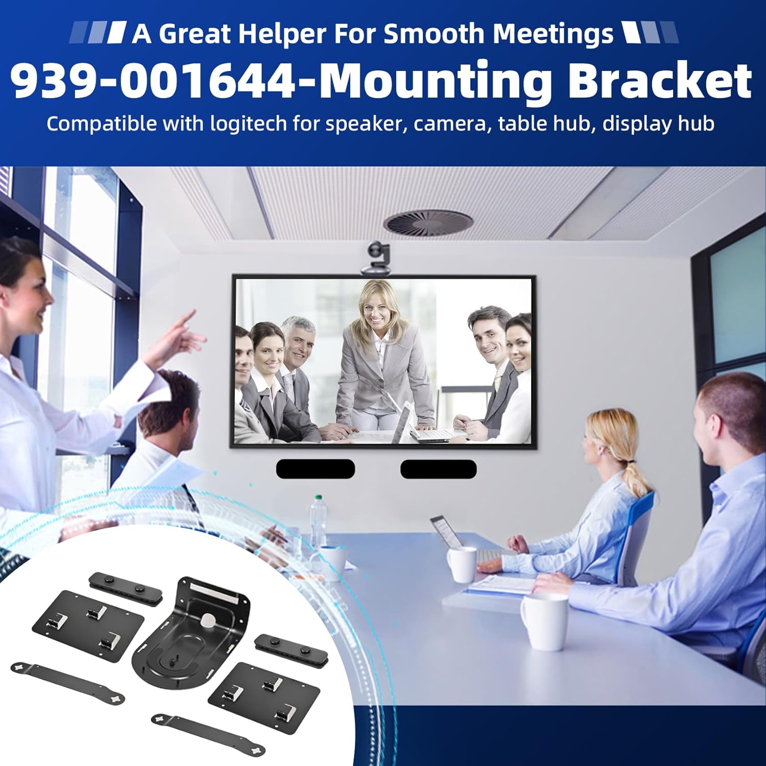 Video/Rally Mounting Kit Compatible with Logitech Rally and Rally Plus Mounting Bracket for Speakers, Cameras, Desktop Hubs, and Display Hubs, 939-001644 Rally Mounting Kit