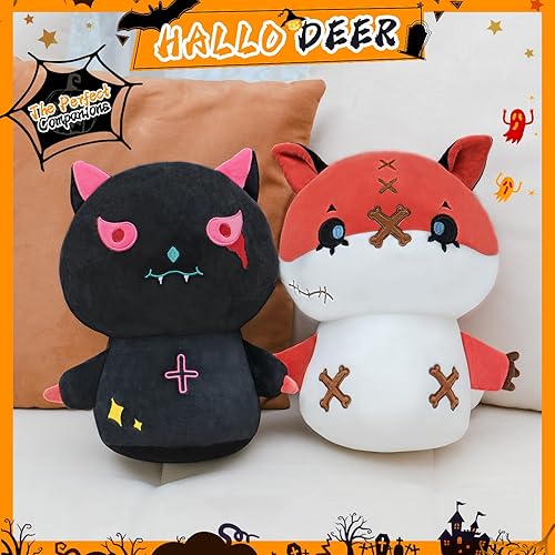 Miniatura 6 de Peluche de gato negro de 14 pulgadas, juguetes de peluche kawaii, lindos regalos de gato para niñas y niños, peluche de almohada de ajolote súper
