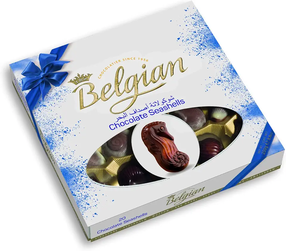 Belgian Sea Shell Chocolate, 250 g, White