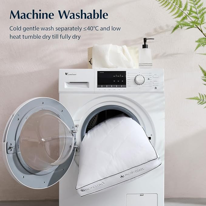 Set 2 Almohadas Pluma Firme Tamaño Estándar con Borde miniatura 8