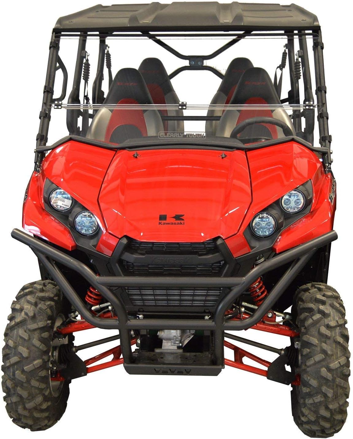 Kawasaki Teryx Full Folding Windshield (2016 & newer 800/800 4 models) | SCRATCH RESISTANT | Extreme versatility! Full, half or off in seconds | Premium Lexan MR10 poly w/Hard Coat | Made in America!