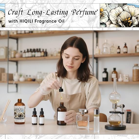 HIQILI Gardenia Fragrance Oil, DIY Women Perfume & Body Spray - 5.07 Fl Oz