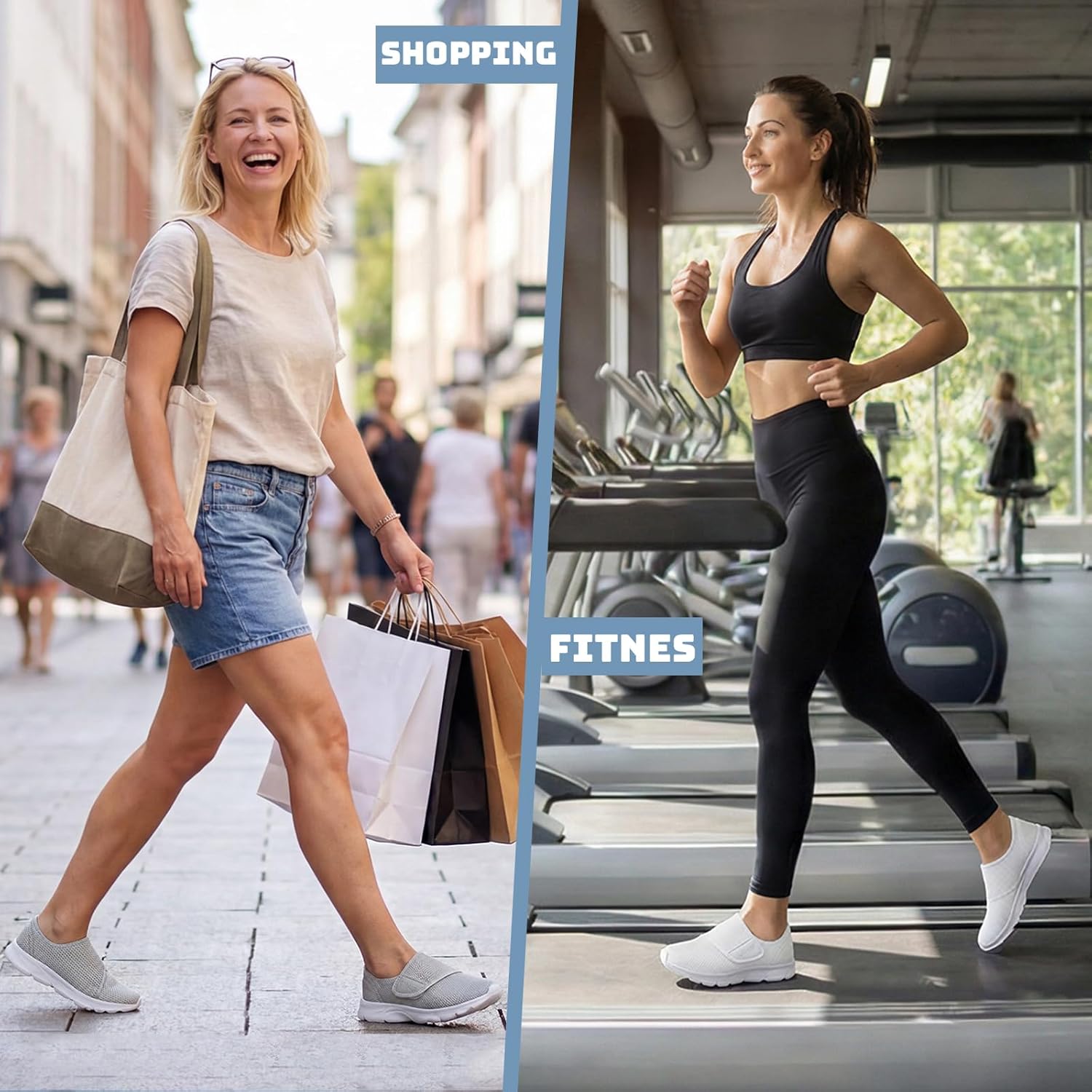 Git-up Diabetic Wide Anti-Slip Women's Walking Shoes Breathable and Adjustable Women Sneakers for Swollen Feet and Plantar Fasciitis - Image 2