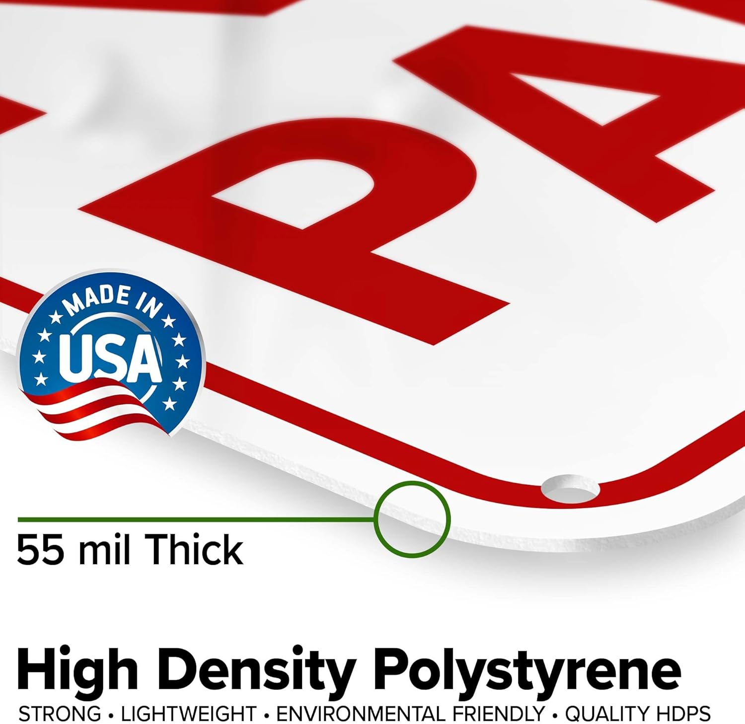 No Parking Graphic Sign, 18x24 Inches, 55 mil thick HDPS (high density polystyrene), Made in USA by My Sign Center