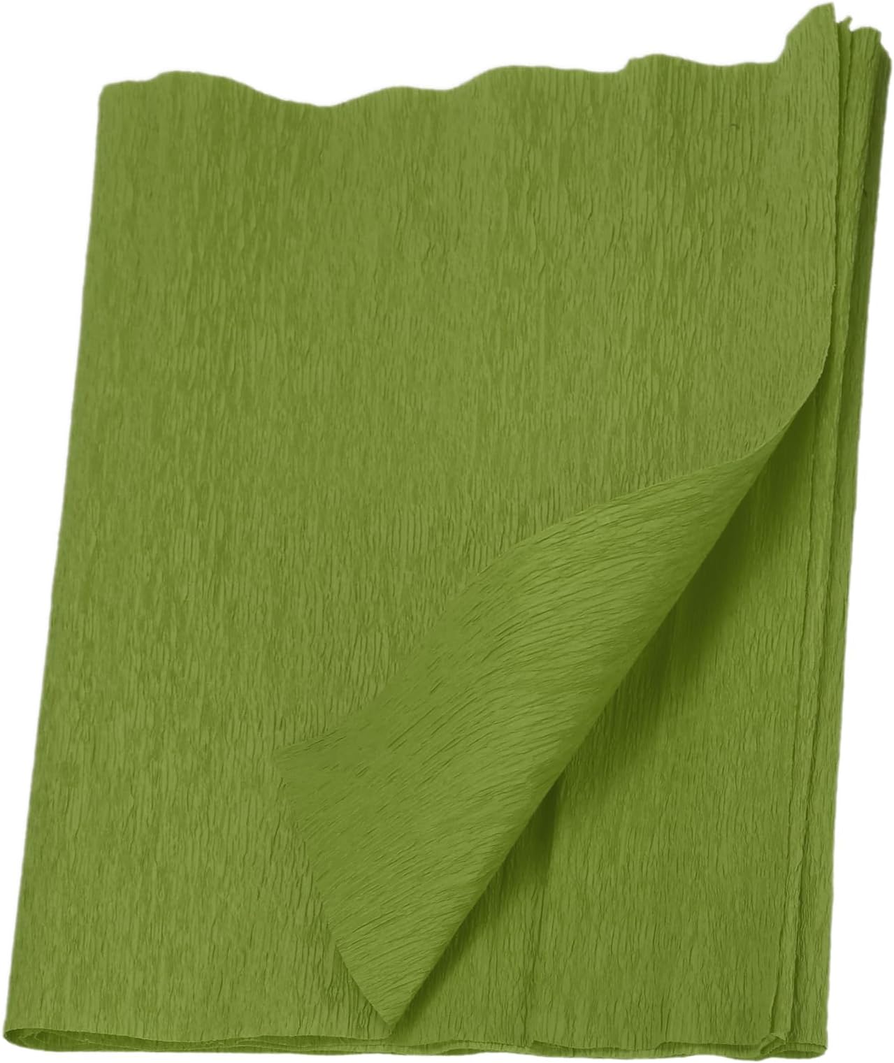 MECCANIXITY Crepe Paper Roll 7.5ft Long 20 Inch Wide for Wedding Ceremony Various Large Festivals Decoration, Olive Green