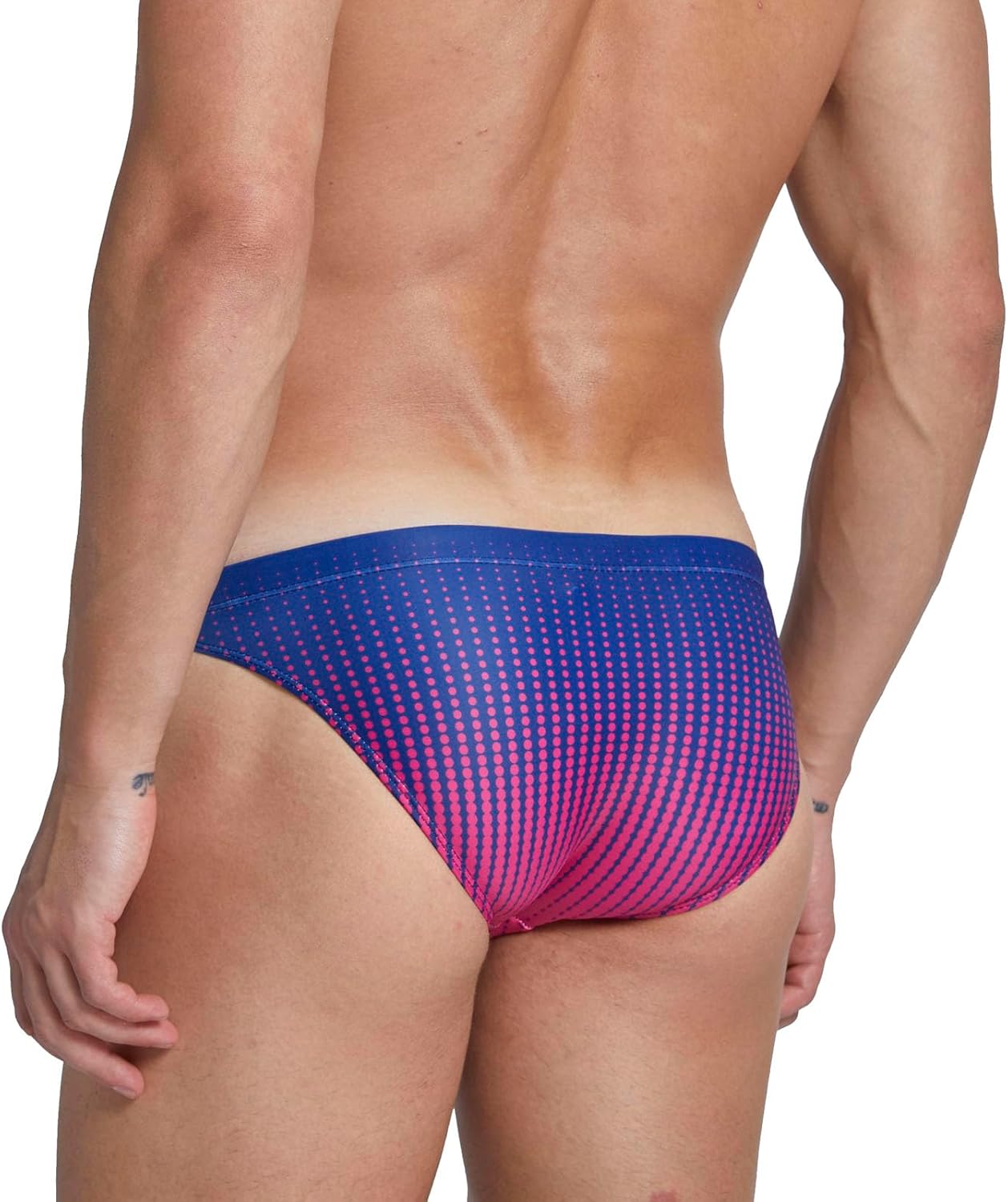 EASEJUICY Mens Bikini Swimwear Sexy Swimsuit Gradient Design Swim Briefs with Drawstring Low Waist Bathing Suit - Image 2