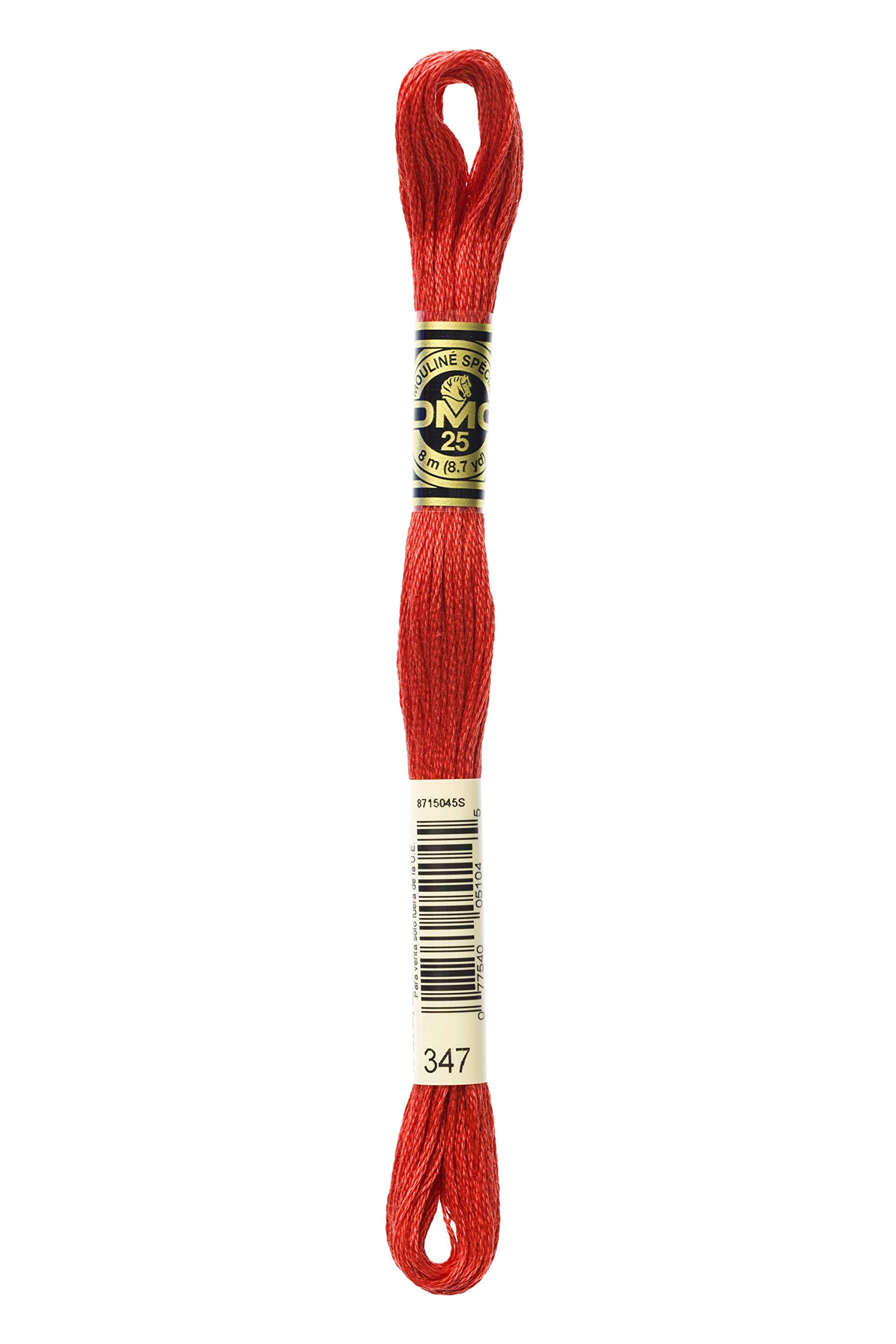 Dmc Dark Salmon 117-347 Mouline Stranded Cotton Six Strand Embroidery Floss Thread, 8.7-Yard