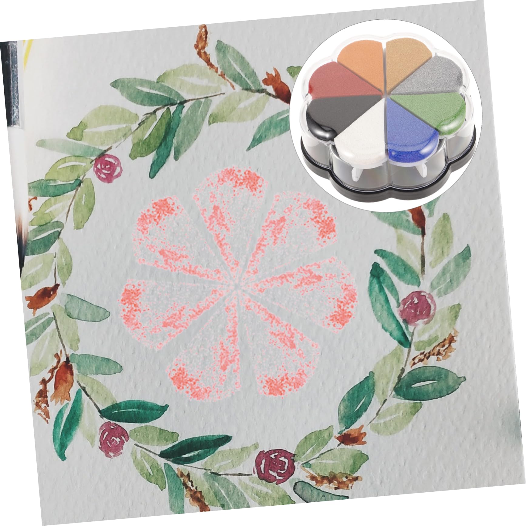 LALAFINA 2pezzi Cuscinetto Per Timbratura Colorato Multi-funzionale Inchiostro Pigmentato Per Crafting Adatto Ufficio e Hobby Creativi Design Ergonomico e Portatile Per Ogni Progetto