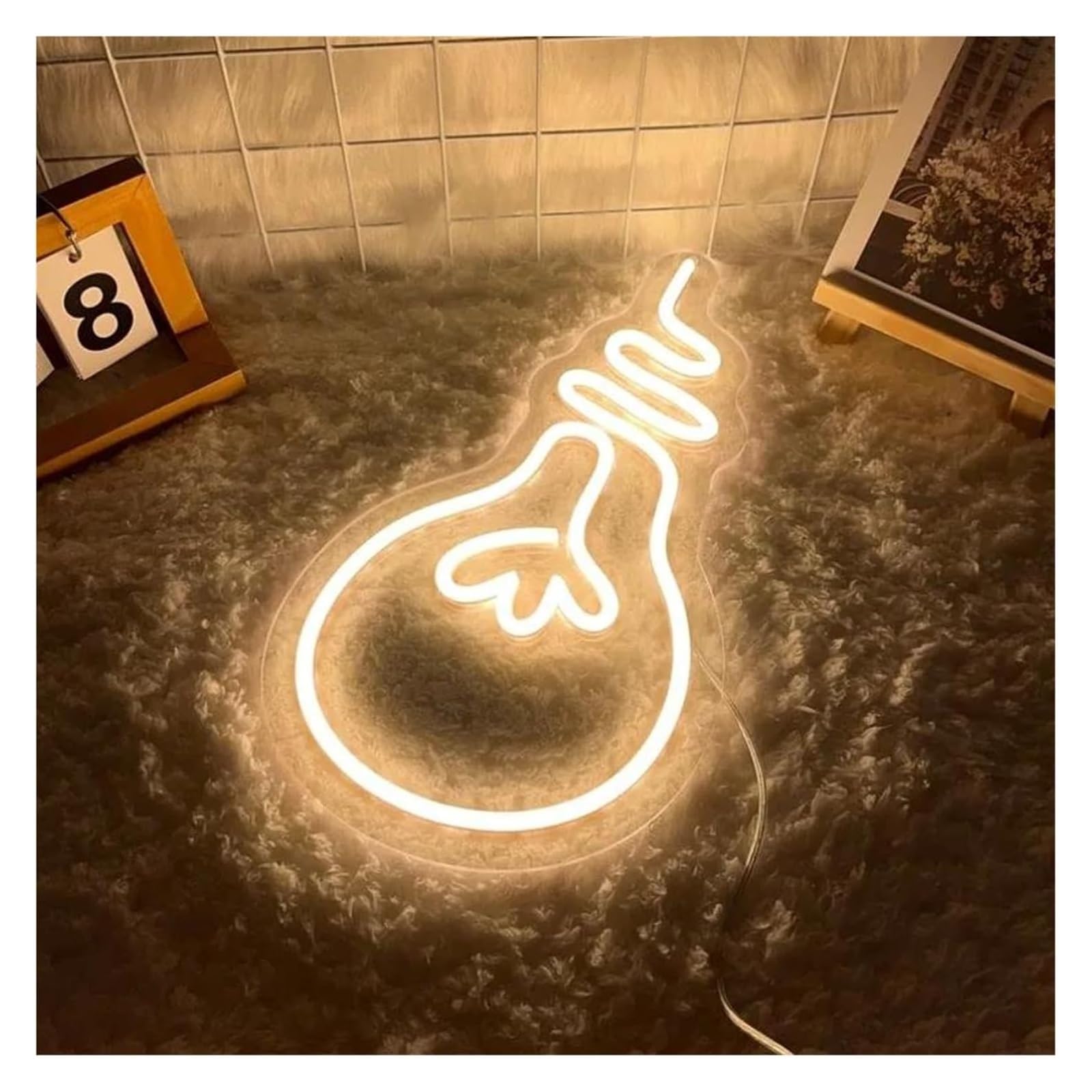 Lampadina per insegna al neon alimentata per camera da letto, soggiorno, feste ufficio, negozio, decorazione parete