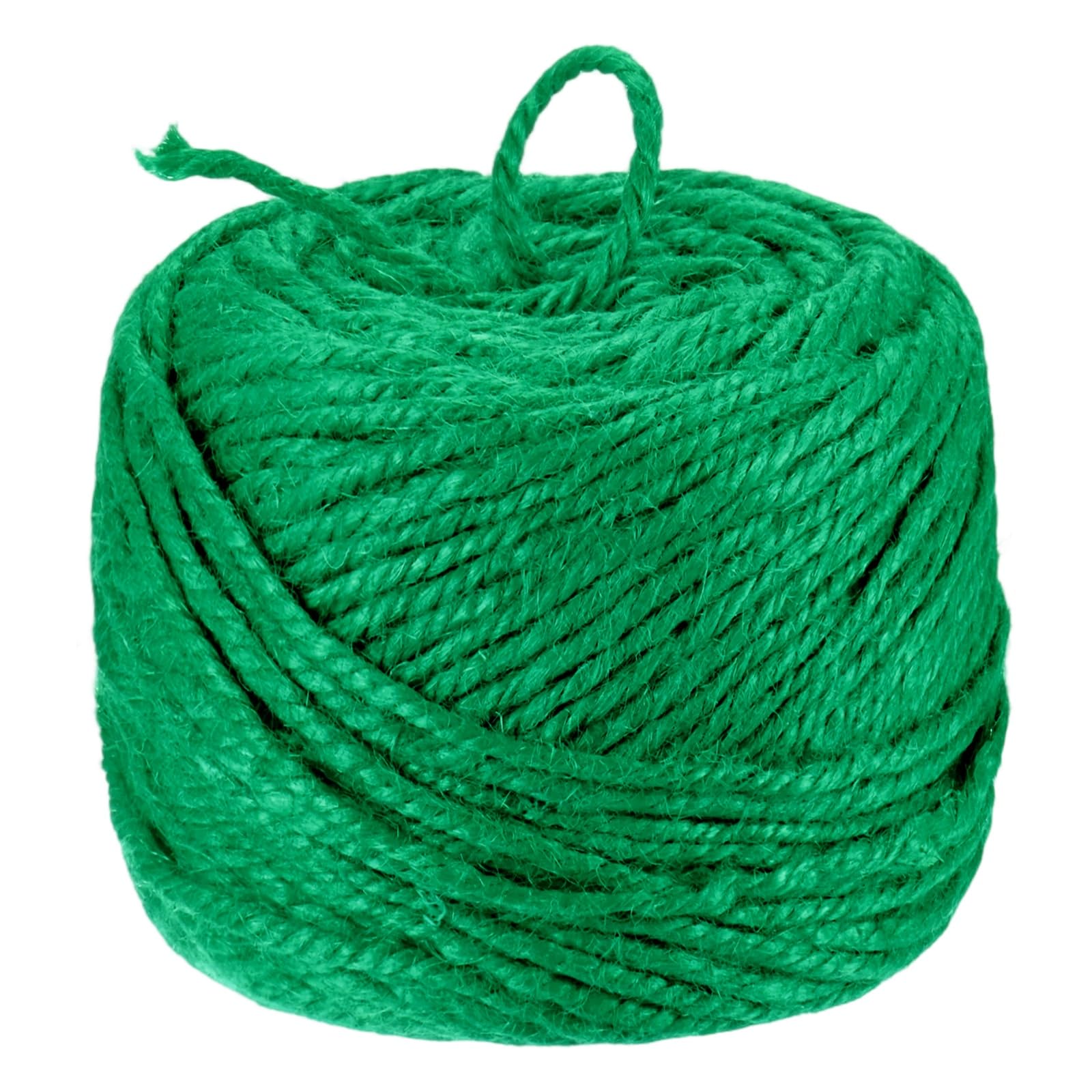 M METERXITY 1-Pack Natural Jute Twine String, 3mm x 328ft/100m Long Garden Twine Balls for Crafts/Gift Wrapping/Gardening Plants, Durable Plant Ties Thick Rope [Green]