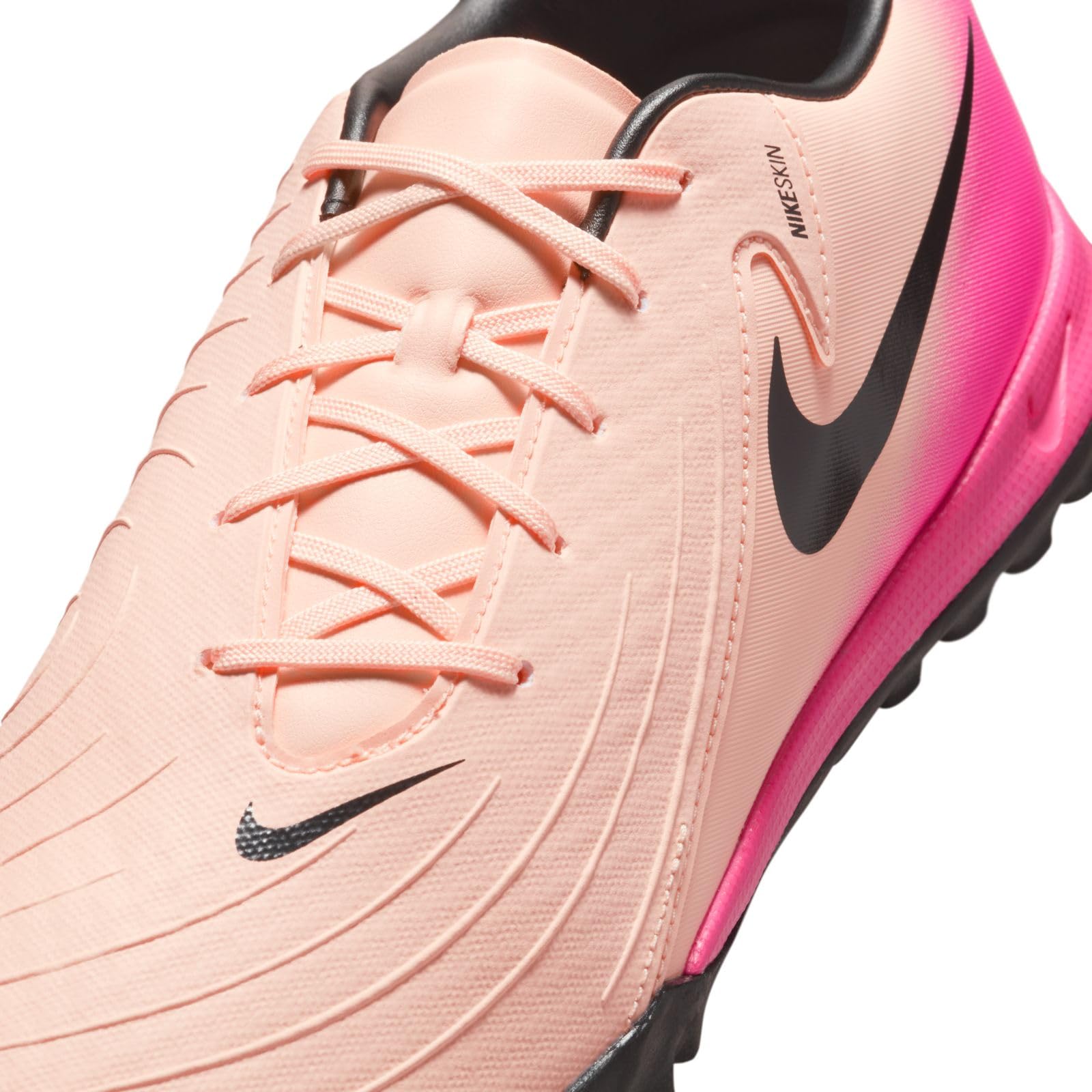 Nike Phantom GX 2 Academy TF Low-Top Soccer Shoes (FJ2577-800, Crimson Tint/Pink Blast/Black) Size 12