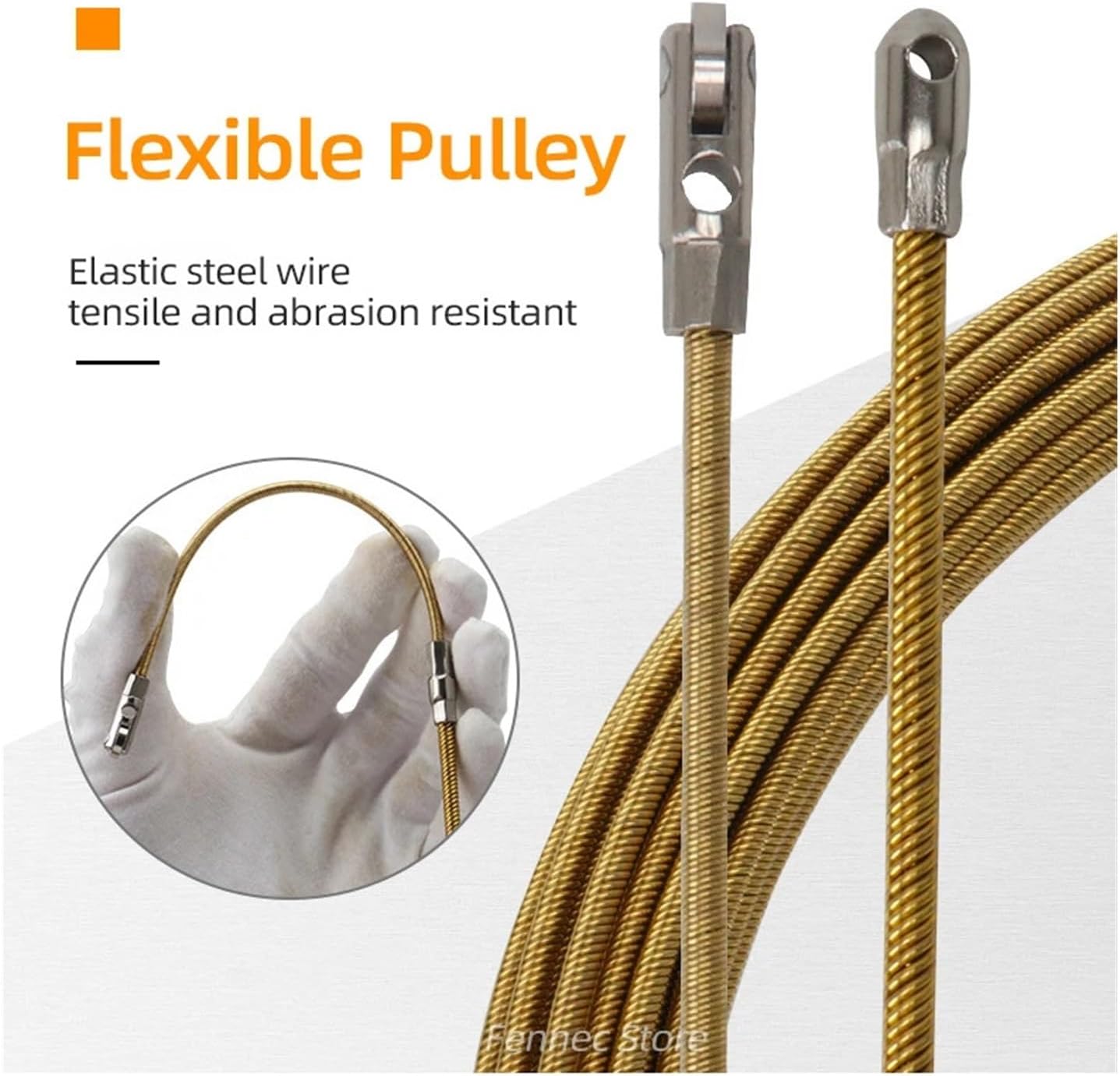Universal Wire Lead Threading Device Tool 5/10/15/20/30m Rope Pulling Device for Electricians with Pulley Threading of Cable Wire