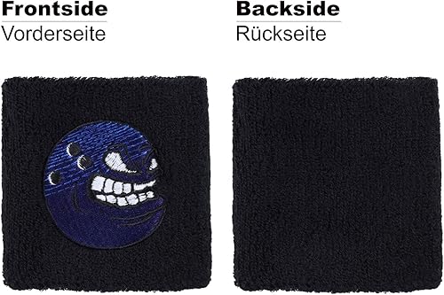 Miniatura 2 de Banda para sudar al aire libre para muñeca, bordada, absorbente de sudor, banda de brazo negra de tela de rizo para deporte