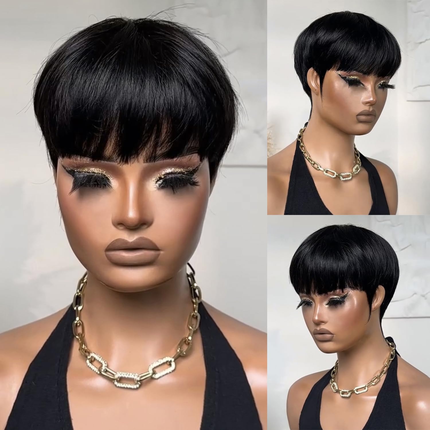 Amazon.com : FREEKWEEN Short Wigs Pixie Cut Wig for black 