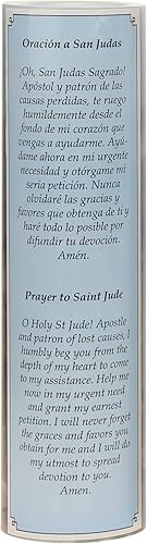 Miniatura 2 de Stonebriar St. Jude - Vela de oración devocional LED sin llama con temporizador automático (paquete de 2)