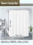Shower Curtain 78 x 78Inch Waterproof Thick Polyester Fabric Bathroom Shower Curtain for Home Hotel Decor Geometric Long Washable Bathtub Bath Curtain Sets with Hooks, Weighted Hem