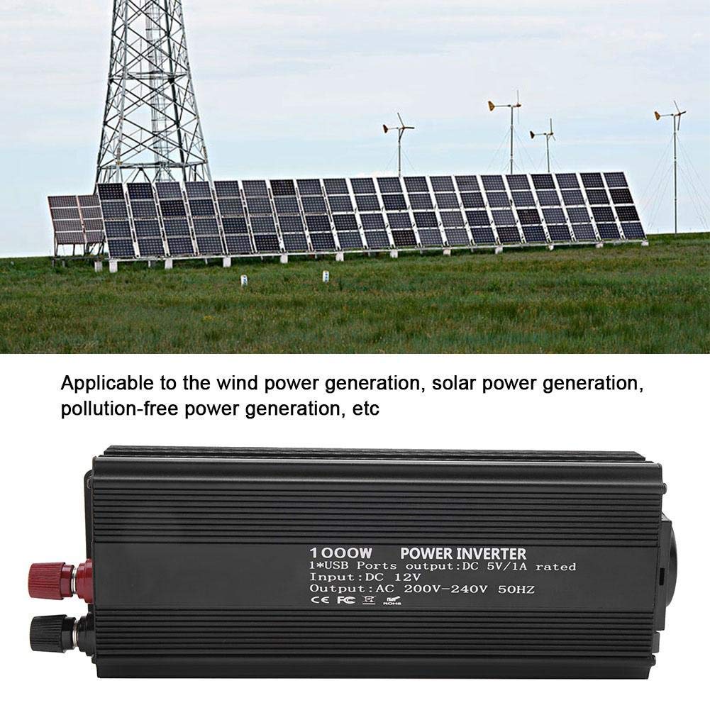 Inversor de Onda sinusoidal Pura inversor de 1000 W convertidor de Voltaje 12 V a 220 V Onda sinusoidal Pura